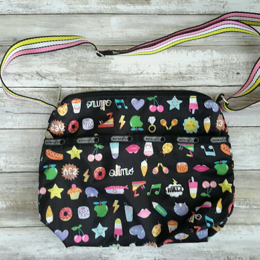 LeSportsac black multi colored bag